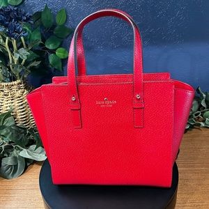 NWT Kate Spade Leather Small Hayden Hotchili Satchel/Crossbody